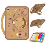 iPad 11" (2025) / 10.9" (2022) EIDERWOOD Silicone Case with Rotating Kickstand - Capybara