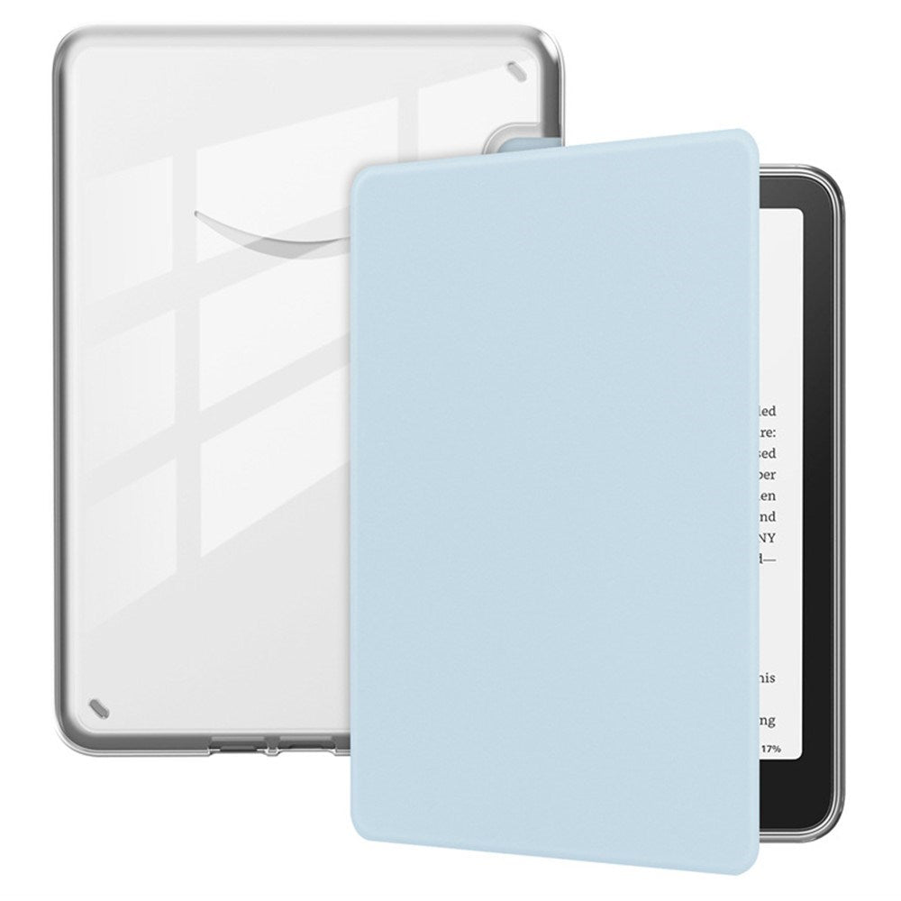 EIDERWOOD Amazon Kindle 11th Generation (2022) Faux Leather Flip Case - Transparent / Light Blue