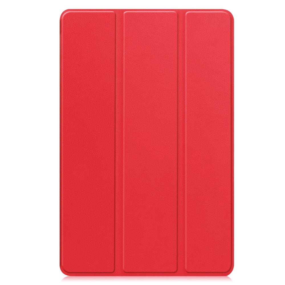 EIDERWOOD Samsung Galaxy Tab S10 FE+ (Plus) Faux Leather Flip Case with Stand Function & Pencil Holder - Red