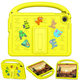EIDERWOOD Lenovo Tab 10.1" Kids Case with Kickstand & Hand Holder - Yellow