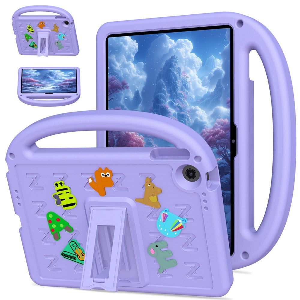 EIDERWOOD Lenovo Tab 10.1" Kids Case with Kickstand & Hand Holder - Purple