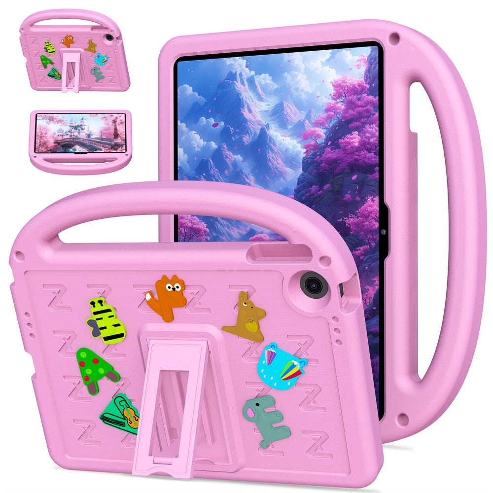 EIDERWOOD Lenovo Tab 10.1" Kids Case with Kickstand & Hand Holder - Pink