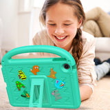 EIDERWOOD Lenovo Tab 10.1" Kids Case with Kickstand & Hand Holder - Green