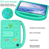 EIDERWOOD Lenovo Tab 10.1" Kids Case with Kickstand & Hand Holder - Green