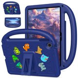 EIDERWOOD Lenovo Tab 10.1" Kids Case with Kickstand & Hand Holder - Dark Blue