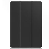 EIDERWOOD Samsung Galaxy Tab S10 FE+ (Plus) Tri-Fold Faux Leather Flip Case with Stylus Pen Holder - Black