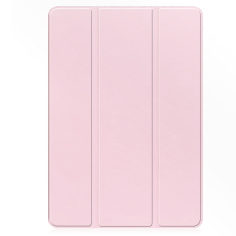 EIDERWOOD Samsung Galaxy Tab S10 FE+ (Plus) Tri-Fold Faux Leather Flip Case with Stylus Pen Holder - Pink