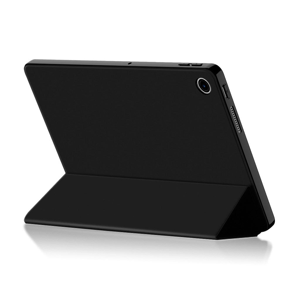 EIDERWOOD Lenovo Tab 10.1" Tri-Fold Faux Leather Flip Case - Black