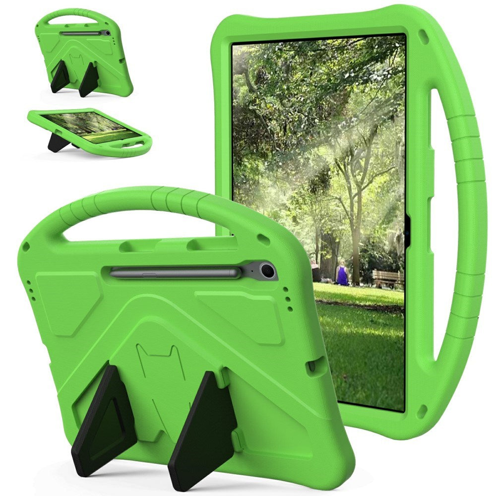 EIDERWOOD Samsung Galaxy Tab S10 FE+ (Plus) Anti-Drop Tablet Case with Handle and Kickstand - Green