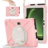 Samsung Galaxy Tab Active5 Pro / Active4 Pro EIDERWOOD Hybrid Plastic Kids Case w. Kickstand & Strap - Pink