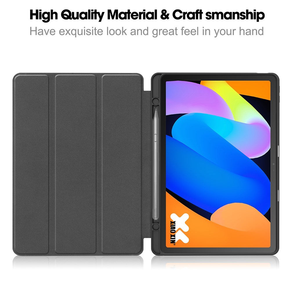 Lenovo Idea Tab 11 EIDERWOOD Leather Flip Case w. Pen Holder - Black