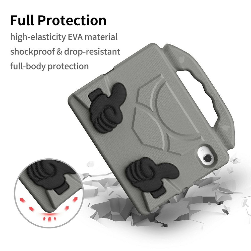 EIDERWOOD iPad Mini (2024 / 2021) Kids Case with Thumb Kickstand - Grey