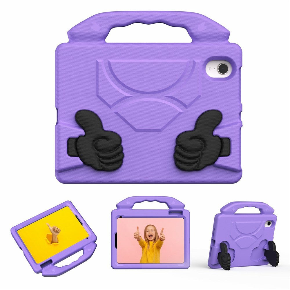EIDERWOOD iPad Mini (2024 / 2021) Kids Case with Thumb Kickstand - Purple