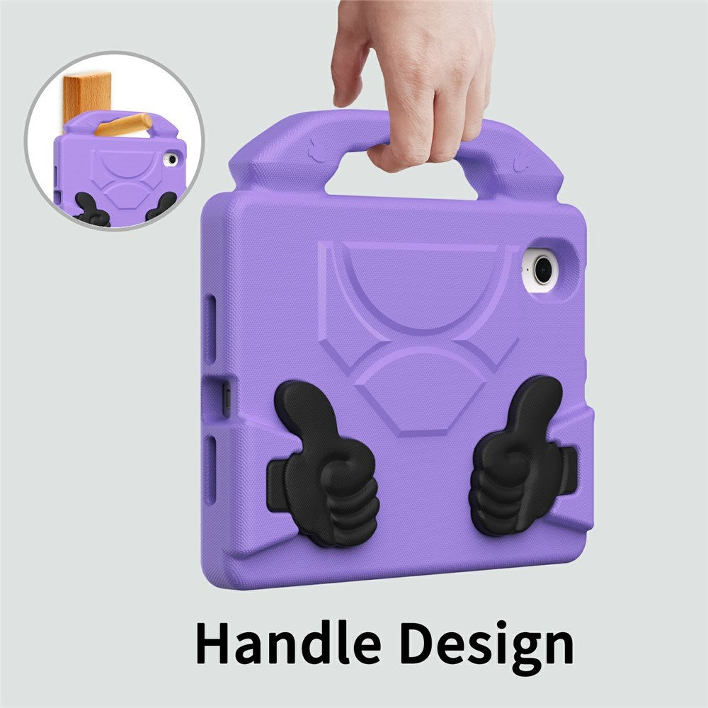 EIDERWOOD iPad Mini (2024 / 2021) Kids Case with Thumb Kickstand - Purple