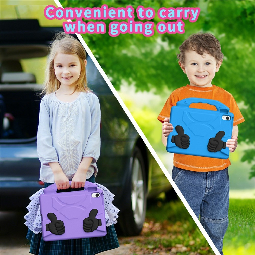 EIDERWOOD iPad 11" (2025) / Air 11" (2025 / 2024) / 10.9" (2024 / 2022) Kids Case with Thumb Kickstand - Purple