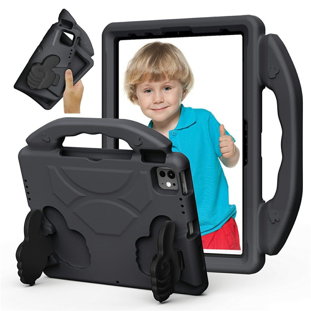 EIDERWOOD iPad Pro 11" (2025 - 2018) / Air (2022 / 2020) Kids Case with Thumb Kickstand - Black