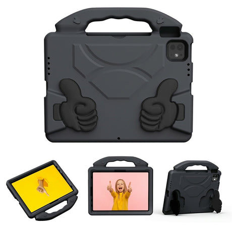 EIDERWOOD iPad Pro 11" (2025 - 2018) / Air (2022 / 2020) Kids Case with Thumb Kickstand - Black