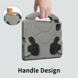 EIDERWOOD iPad Pro 11" (2025 - 2018) / Air (2022 / 2020) Kids Case with Thumb Kickstand - Grey