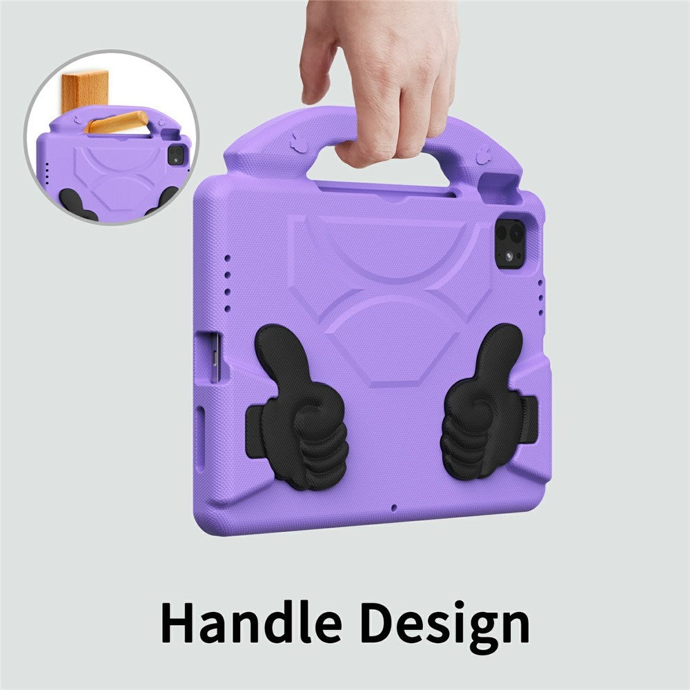 EIDERWOOD iPad Pro 11" (2025 - 2018) / Air (2022 / 2020) Kids Case with Thumb Kickstand - Purple
