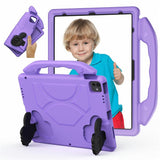 EIDERWOOD iPad Pro 12.9" (2022 / 2021 / 2020 / 2018) / Air 13" (2025 / 2024) / Pro 13" (2025 / 2024) Kids Case with Thumb Kickstand - Purple
