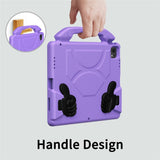EIDERWOOD iPad Pro 12.9" (2022 / 2021 / 2020 / 2018) / Air 13" (2025 / 2024) / Pro 13" (2025 / 2024) Kids Case with Thumb Kickstand - Purple
