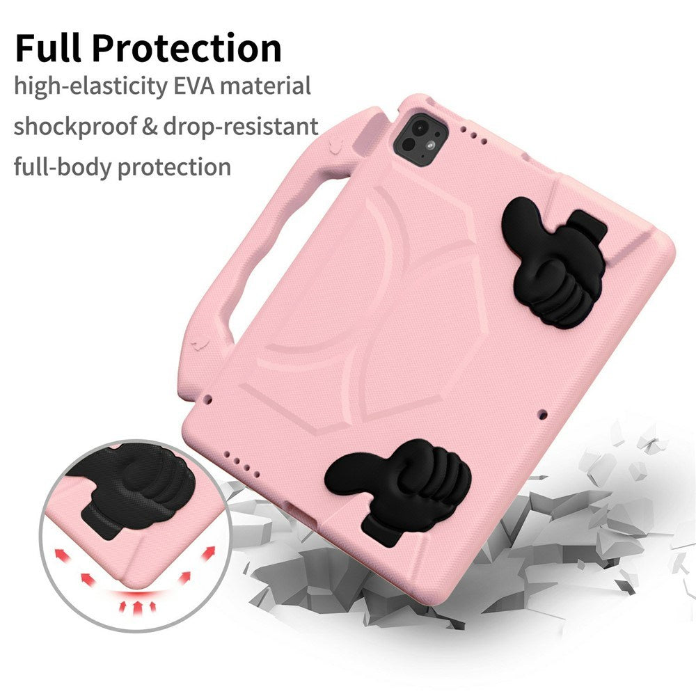 EIDERWOOD iPad Pro 12.9" (2022 / 2021 / 2020 / 2018) / Air 13" (2025 / 2024) / Pro 13" (2025 / 2024) Kids Case with Thumb Kickstand - Pink