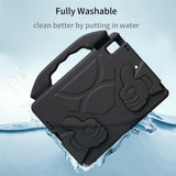 EIDERWOOD iPad 9.7" (2018 / 2017) / Air 2 / Air Kids Case with Thumb Kickstand - Black