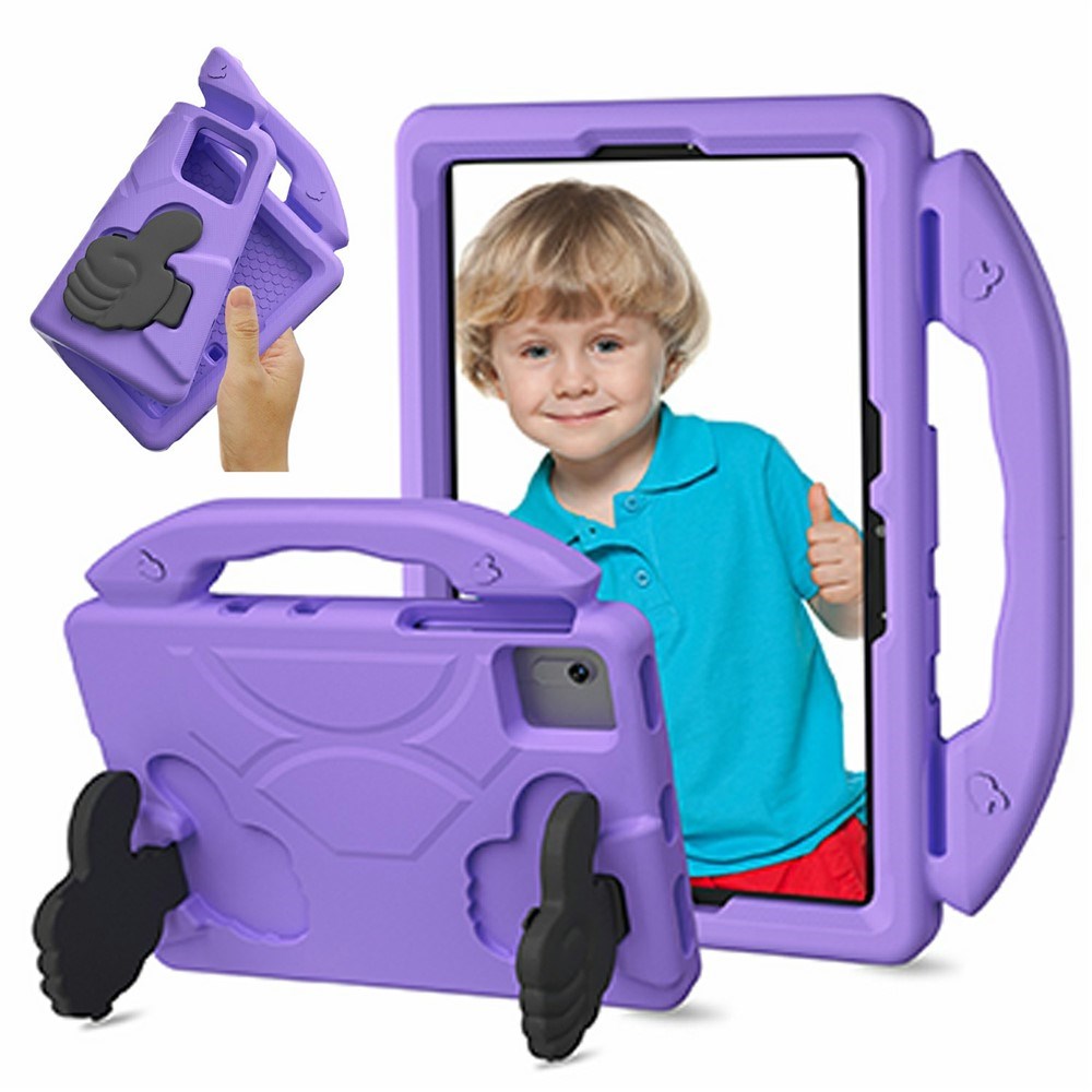 EIDERWOOD Xiaomi Redmi Pad 2 / SE / 6 / 5 / Lenovo Tab M11 / Samsung Galaxy Tab S10 FE / S9 FE / S9 / S8 / S7 Kids Case with Thumb Kickstand - Purple