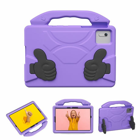 EIDERWOOD Xiaomi Redmi Pad 2 / SE / 6 / 5 / Lenovo Tab M11 / Samsung Galaxy Tab S10 FE / S9 FE / S9 / S8 / S7 Kids Case with Thumb Kickstand - Purple