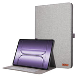 OnePlus Pad 3 Faux Leather Flip Case with Card Holder & Stand Function - Grey