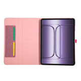 OnePlus Pad 3 Faux Leather Flip Case with Card Holder & Stand Function - Pink