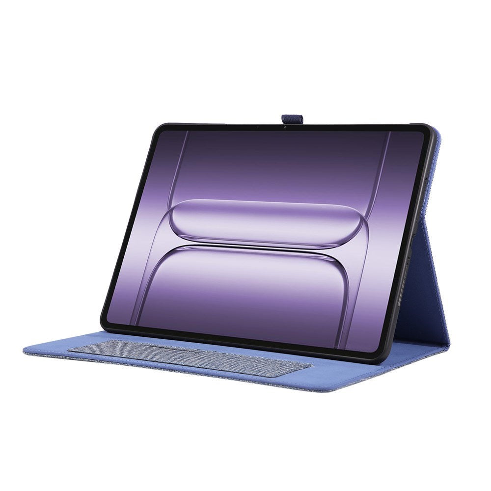 OnePlus Pad 3 Faux Leather Flip Case with Card Holder & Stand Function - Blue