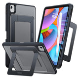 iPad Air 11" (2025 / 2024) / Air (2022 / 2020) TORRAS Case w. Kickstand & Apple Pencil Holder - Transparent / Black