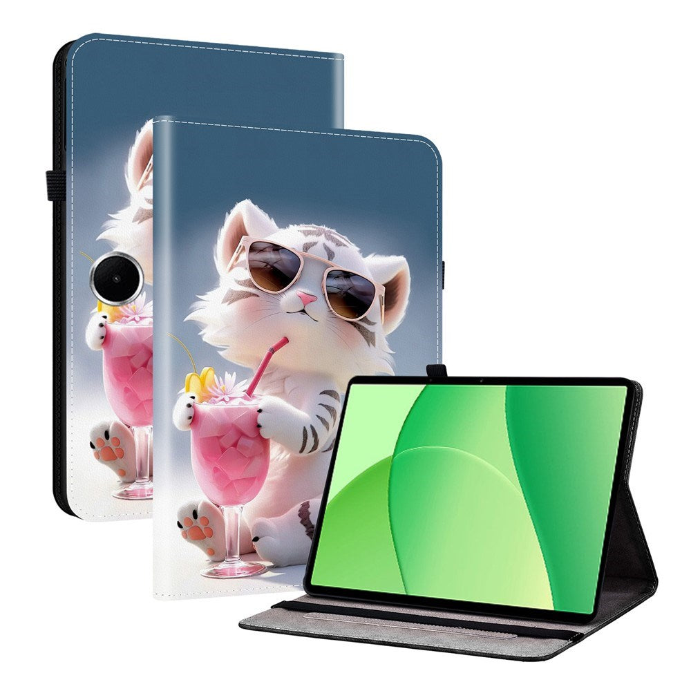 OnePlus Pad Lite EIDERWOOD  Leather Flip Case with Motif - Cat