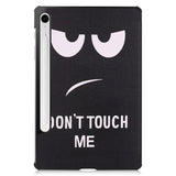 EIDERWOOD Samsung Galaxy Tab S11 / S10 Lite Faux Leather Flip Case with Motif - "Don't Touch Me"