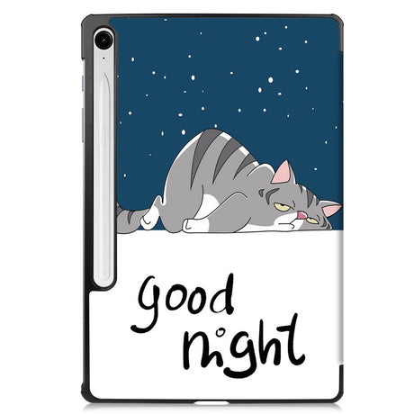 EIDERWOOD Samsung Galaxy Tab S11 / S10 Lite Faux Leather Flip Case with Motif - Sleeping Cat