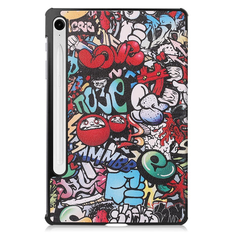 EIDERWOOD Samsung Galaxy Tab S11 / S10 Lite Faux Leather Flip Case with Motif - Graffiti
