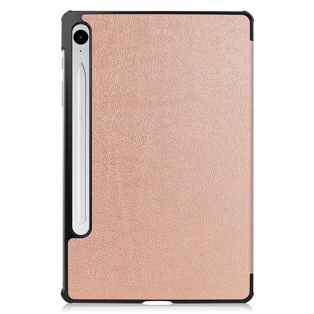 EIDERWOOD Samsung Galaxy Tab S11 / S10 Lite Tri-Fold Faux Leather Flip Case - Rose Gold