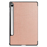 EIDERWOOD Samsung Galaxy Tab S11 / S10 Lite Tri-Fold Faux Leather Flip Case - Rose Gold