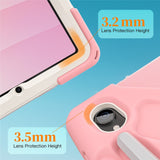 EIDERWOOD Samsung Galaxy Tab S11 Shockproof Case with 360 Degree Rotatable Kickstand & Velcro Strap - Pink