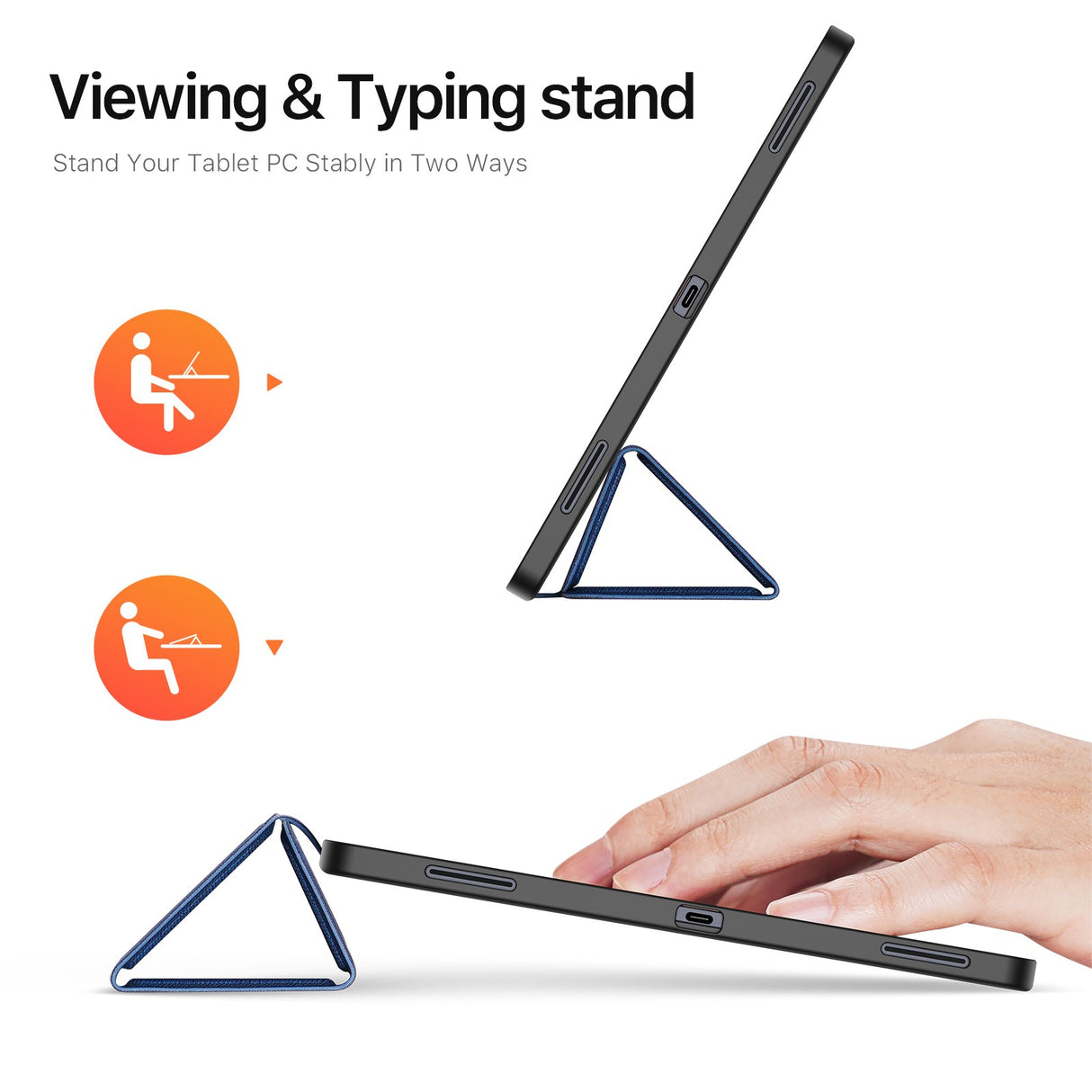 Samsung Galaxy Tab S11 Ultra DUX DUCIS DOMO Series Flip Case with Pen Holder - Blue