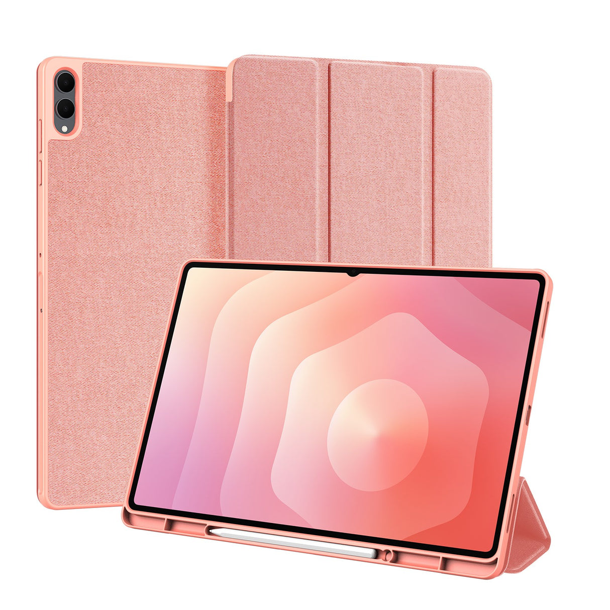 Samsung Galaxy Tab S11 Ultra DUX DUCIS DOMO Series Flip Case with Pen Holder - Pink