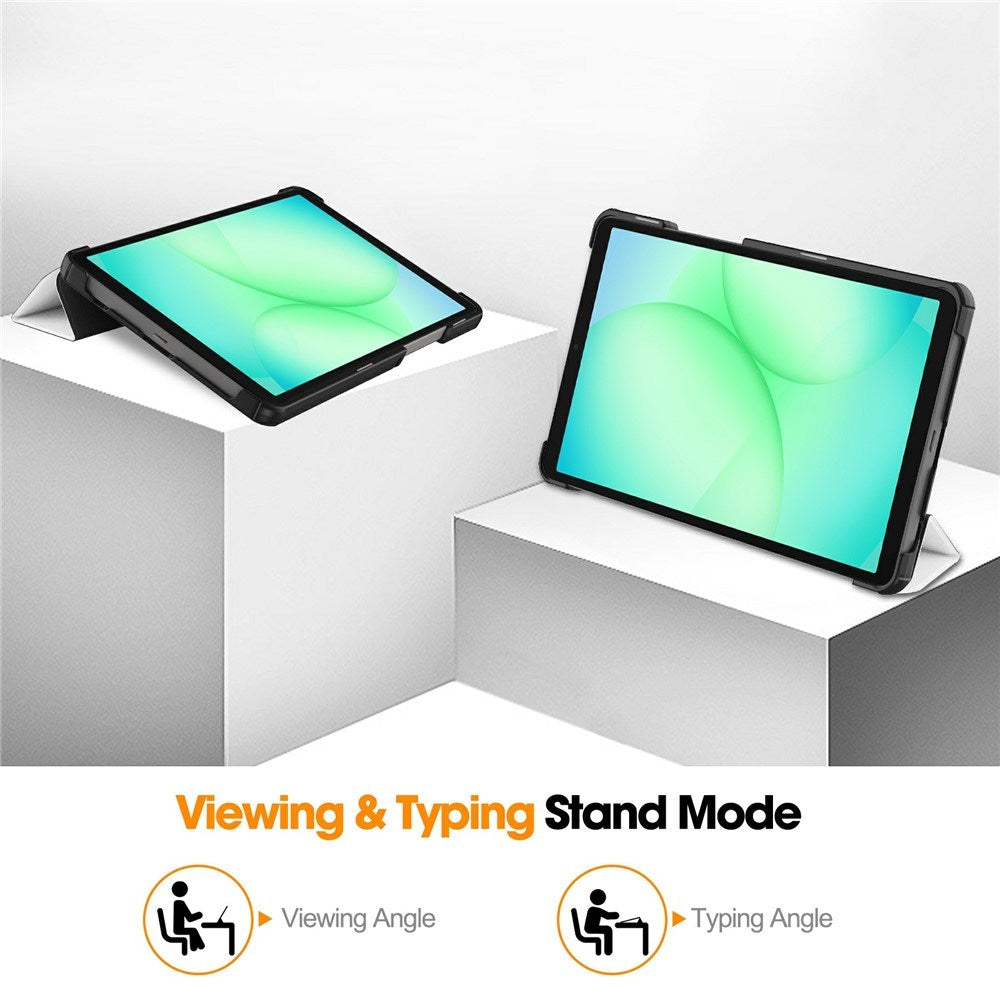 EIDERWOOD Samsung Galaxy Tab A11 Leather Case w. Stand - White