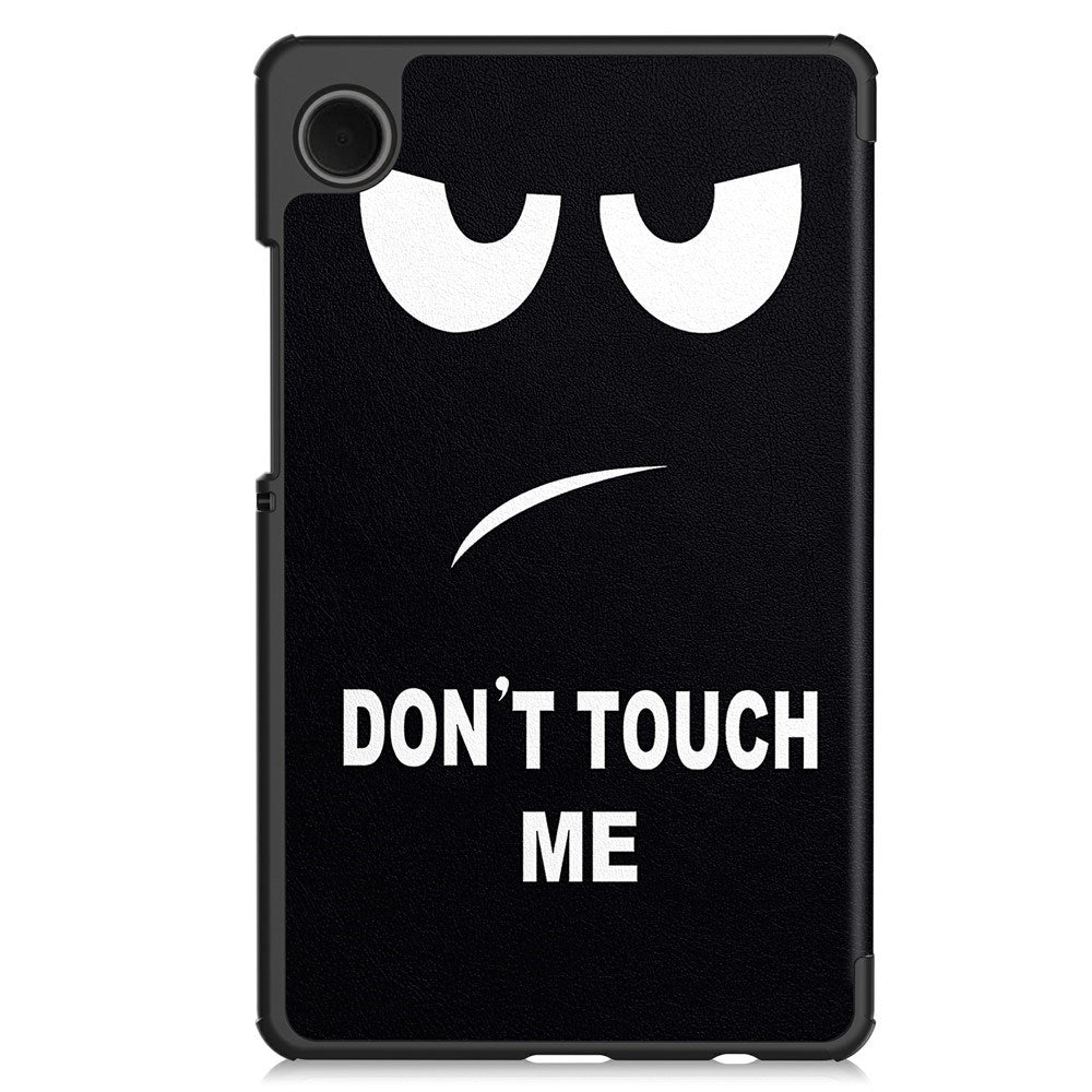EIDERWOOD Samsung Galaxy Tab A11 Faux Leather Flip Case with Motif - "Don't Touch Me"