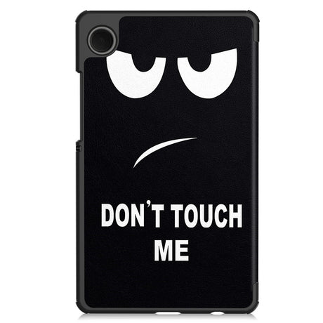 EIDERWOOD Samsung Galaxy Tab A11 Faux Leather Flip Case with Motif - "Don't Touch Me"