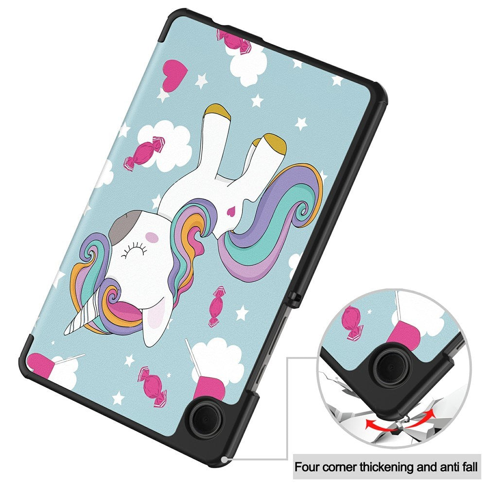EIDERWOOD Samsung Galaxy Tab A11 Faux Leather Flip Case with Motif - Unicorn