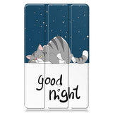 EIDERWOOD Samsung Galaxy Tab A11 Faux Leather Flip Case with Motif - Sleeping Cat