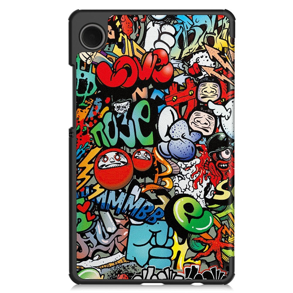 EIDERWOOD Samsung Galaxy Tab A11 Faux Leather Flip Case with Motif - Graffiti