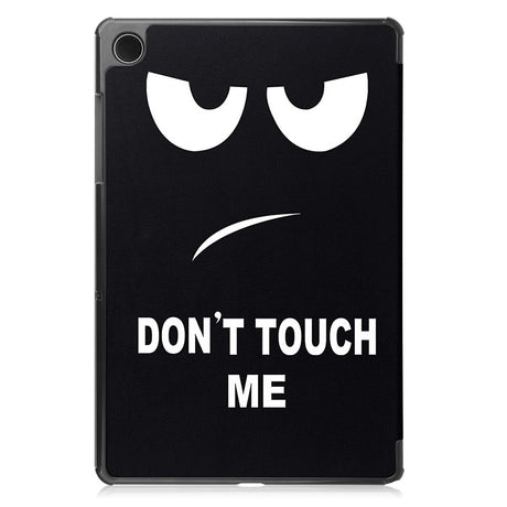 Samsung Galaxy Tab A11+ (Plus) EIDERWOOD Faux Leather Flip Case with Motif - "Don't Touch Me"