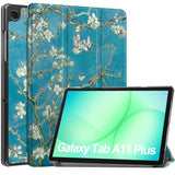 Samsung Galaxy Tab A11+ (Plus) EIDERWOOD Faux Leather Flip Case with Motif - Flowers